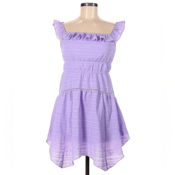 Women's Ruffle Tiered Skater Dress | Wild Fable | Target | Lavender | Size M - Picture 3 of 12